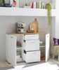 Kommode BC 1035 Sideboard mit 3 Schubladen Weiß / Artisan Eiche Nb. ca. 135 x 86 x 38 cm Bild 3