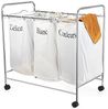 COMPACTOR Wäschesammler mit 3 Fächern, Verchromter Stahl und Polycotton, Auf Rollen, 74 x 45,5 x 75 cm, RAN2594 Bild 2