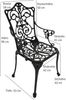 Sessel Jugendstil, Aluguss grau antik Bild 2