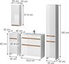 Badmöbel-Set Detmold Weiß Hochglanz/Goldkraft Eiche 5er-Set Vicco Bild 3