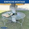 DanDiBo Baumbank Rund Metall Wetterfest Grau 96590 Rundbank ø 120 cm Gartenbank Sitzbank Bank Garten Antik Bild 5