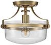 Elstead Lighting Penn Station Deckenleuchte Semi-Flush 1-Light Messing Glas 33cm E27 Bild 2