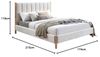 Vente-unique - SIZAMA Bett Stoff Weiß - B 215,5 cm x H 119 cm x L 174 cm Bild 3