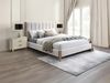 Vente-unique - SIZAMA Bett Stoff Weiß - B 215,5 cm x H 119 cm x L 174 cm Bild 2
