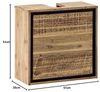 Waschbeckenunterschrank massivum Jolo Akazie gebürstet hängend 51x51x25 cm Echtholz Badmöbel rustikal Gäste-WC klein Bild 3