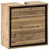 Waschbeckenunterschrank massivum Jolo Akazie gebürstet hängend 51x51x25 cm Echtholz Badmöbel rustikal Gäste-WC klein Bild 1