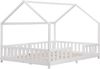 Kinderbett Sisimiut 140x200 cm mit Rausfallschutz Weiß [en. casa] Bild 2