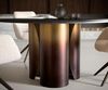Esstisch Adenza Rund 140x140 cm Marmor Schwarz Silber Metall Gold Ombre Bild 5