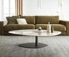 Couchtisch Vibana 140x80 cm Keramik Minas Melange Weiß-Beige Gestell Effektfinish Titan Bild 4