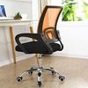 BAKAJI Bürostuhl Ergonomisch aus atmungsaktivem Netzgewebe, Basis mit 5 Rassen aus Stahl, drehbar um 360 Grad, höhenverstellbar, zur Dekoration des Hauses oder Schlafzimmers (Orange) Bild 4
