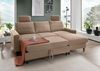 Ecksofa >Pris< Schlaffunktion, Stauraum, hellbraun - 234x88x147 (BxHxT) Bild 2