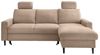 Ecksofa >Pris< Schlaffunktion, Stauraum, hellbraun - 234x88x147 (BxHxT) Bild 4