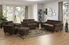 Cavadore 2-Sitzer-Sofa Ammerland / 2er-Couch im Landhausstil mit Federkern + verstellbaren Kopfstützen / 156 x 84 x 93 / Wildlederoptik, Braun Bild 2