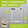 BOMI Verlängerung für Türschutzgitter Verbreiterung für Treppenschutzgitter 10-40 cm, Zubehör für Treppenschutzgitter zum Klemmen - Ohne Bohren Bild 3