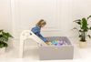 MeowBaby Montessori Holzrutsche indoor für Kinder, Scandi - weiß Bild 5