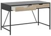 Schreibtisch schwarz / heller Holzfarbton 120x60 cm 2 Schubladen JENA Bild 5