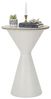 Dmora Couchtisch Oreti 44 x 44 x 63 cm Weiß, Zeitungsablage Bild 2