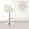 WOLTU BH23cm-1 1er Barhocker Barstuhl, leichte reinige Kunstleder, Gute gepolsterte Sitzfläche , Höhenverstellbar, 360° Drehbar, Farbwahl, in Creme Bild 3