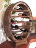 DanDiBo Weinregal Holz Stehend Weinfass 24 Flaschen Braun Flaschenregal Flaschenhalter Fass Bild 3