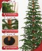 Yorbay Künstlicher Weihnachtsbaum 180cm Weihnachten Baum mit Scheibenbasis & Simulierter Baumstamm, Tanne, Naturgetreuer PE Schmaler Tannenbaum für Heim Geschäft Weihnachtsdeko Bild 3
