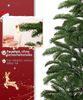 Yorbay Künstlicher Weihnachtsbaum 180cm Weihnachten Baum mit Scheibenbasis & Simulierter Baumstamm, Tanne, Naturgetreuer PE Schmaler Tannenbaum für Heim Geschäft Weihnachtsdeko Bild 4