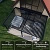 Weide Deluxe Wand-Pavillon | Voll-Alu-Pavillon | 3,6x5,3 M | Lamellendach anthrazit | Wall Pergola Bild 5