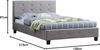 CARO-Möbel Polsterbett Nebraska Bettgestell 120x200 cm Einzelbett Designbett inklusive Lattenrost Textilbezug in grau Bild 3