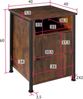 tectake Nachttisch Beistelltisch Blackburn 40x42x60,5cm (1-St, 1 tlg), Vielseitig verwendbarer Nachttisch im rauen Fabrik-Look Bild 2