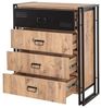 Dmora Kommode Alphirk 90 x 40 x 100h cm Braun 3 Schubladen Bild 5