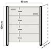 Dmora Kommode Alphirk 90 x 40 x 100h cm Braun 3 Schubladen Bild 2