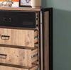 Dmora Kommode Alphirk 90 x 40 x 100h cm Braun 3 Schubladen Bild 4