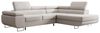 Selsey STEVIL - Ecksofa L-Sofa mit Schlaffunktion, Bettkasten, Ottomane rechts, Veloursbezug Creme Bild 4