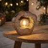 2er Set LED Solarleuchte, Baumscheibe, Holzoptik, L 30,5 cm Bild 4