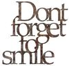 dekoratives Wandaccessoire aus Metall, 'Rusty Dont Forget For Smile', 70 x 0,15 x 67, Antiquität Bild 5