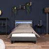 Home Deluxe Polsterbett mit LED-Beleuchtung 'ASTRO' Lattenrost Dunkelgrau 90x200 cm Bild 2