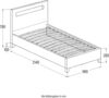 Home Deluxe Polsterbett mit LED-Beleuchtung 'ASTRO' Lattenrost Dunkelgrau 90x200 cm Bild 3