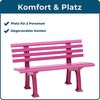 Blome Gartenbank Gartenbank Ibiza 2-Sitzer, Pflegeleichter Kunststoff, Flieder Bild 4