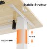 JUMMICO HöHenverstellbarer Schreibtisch Standing Desk Elektrischer Schreibtisch Höhenverstellbar mit Memory-Funktion 140x60 cm,Beige Bild 4