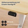 JUMMICO HöHenverstellbarer Schreibtisch Standing Desk Elektrischer Schreibtisch Höhenverstellbar mit Memory-Funktion 140x60 cm,Beige Bild 5