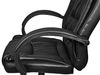 MALATEC Bequeme Bürostuhl Chefsessel Drehstuhl Ergonomischer Schreibtischstuhl mit Kunstlederbezug Schwarz/Weiß/Braun 8983, Farbe:Schwarz Bild 5