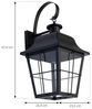 Lindby Außen-Wandleuchte Mertollio, Metall, Schwarz IP43, 1 x 60 W Bild 5