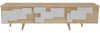 Hanah Home Stylish TV Stand, Oak & White, 160 x 45 x 35 cm | 100% Melamine Coated Particle Board, 18 mm Thick | Modern Design for Living Room & Entertainment Spaces Bild 4