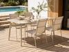 Gartenmöbel Set 4-Sitzer CARAVINO Hellbeige Metall Bild 2