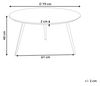 Beliani Couchtisch Weißer Marmoreffekt schwarz ø 79 cm EFFIE Bild 3