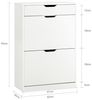 SoBuy Schuhkipper DE-FSR180, Schuhschrank schmal, Schuhregal Schuhkommode Schuhablage, mit 2 Klappen, Schuhschrank perfekt für schmale Flure, für 10 Paar Bild 3