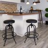 Flash Furniture Barhocker mit Drehheber, Ledersitz, Metall, schwarz, 82,55 x 50,8 x 31,114999999999999999998 cm Bild 2