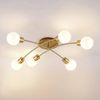 Lindby Deckenleuchten Agmar, Metall, Gold / Messing IP20, 6 x 4 W LED Bild 2
