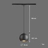 SLV LIGHT EYE® 150, 1~ Pendelleuchte, GU10, Pendellänge 150cm, 1x max. 13W, matt schwarz - Leuchten mit 1 Phasen Adapter Bild 2