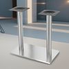 Edelstahl Untergestell Tischbein Tischplattenträger Säule Sockelfüße Tischfuß Bild 2
