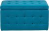 Ottomane mit Stauraum Samtstoff marineblau MICHIGAN Bild 4